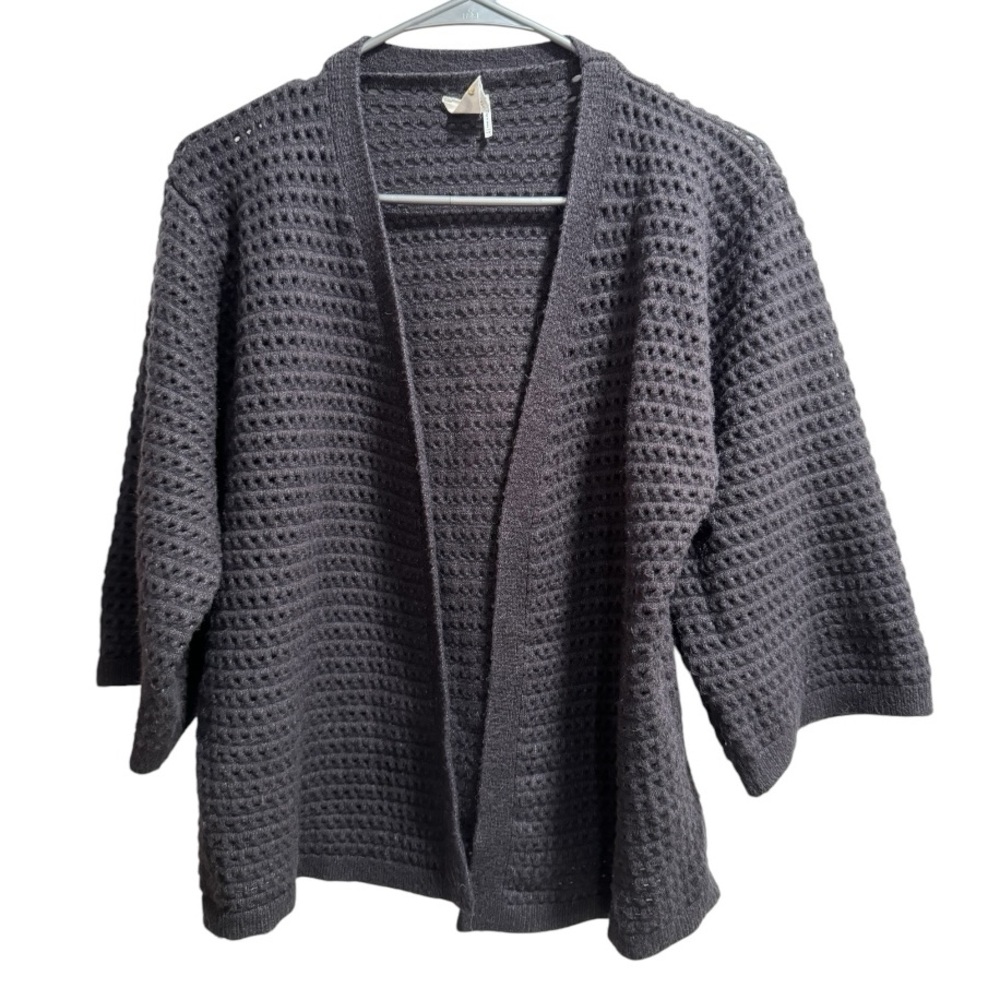 Akemi + Kin Black Open‎ Front Cardigan, One Size